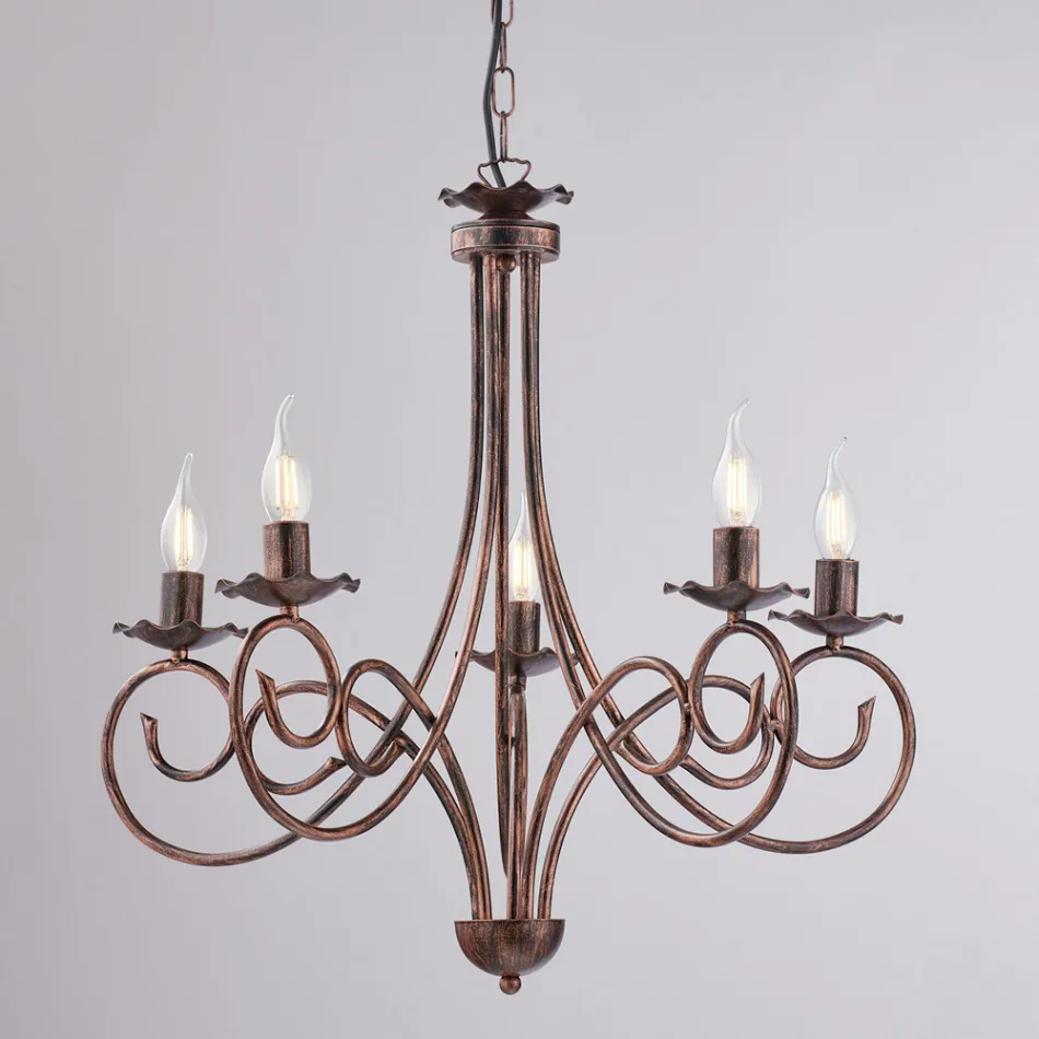 Lampadario in metallo e vetro per illuminare interni con stile elegante – Laguna Viadurini