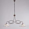 Lampadario in Metallo in Ceramica 2 Luci per Interni - Polaris