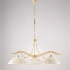 Lampadario in Metallo in Vetro 3 Luci per Illuminazione Interni - Musca Viadurini