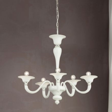Lampadario in Vetro di Venezia Soffiato a Mano Stile Classico - Demetra Viadurini
