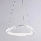 Lampadario in vetro e metallo bianco per illuminare interni eleganti – Voyager Viadurini