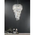 Lampadario Lusso Classico in Metallo Cromato e Cristallo Molato - Lambert Viadurini