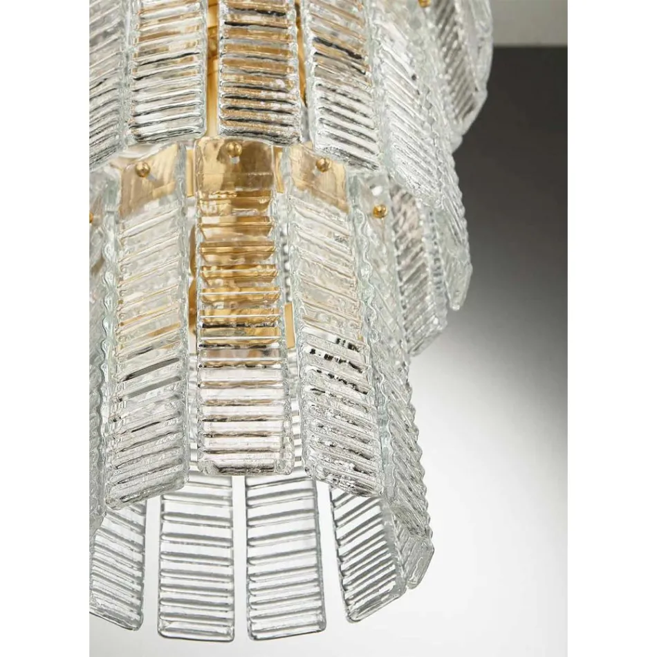 Lampadario Moderno 12 Luci in Vetro Artigianale Lusso Italiano - Valadier Viadurini
