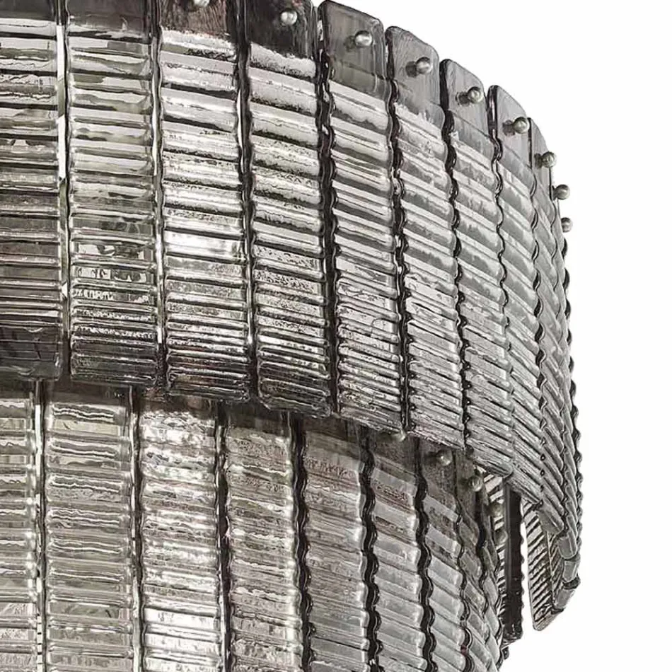 Lampadario Moderno 12 Luci in Vetro Artigianale Lusso Italiano - Valadier Viadurini