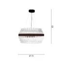 Lampadario Moderno di Lusso in Vetro Soffiato Artigianale Italiano - Maesta Viadurini