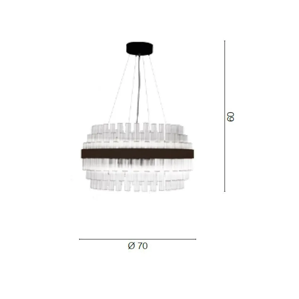 Lampadario Moderno di Lusso in Vetro Soffiato Artigianale Italiano - Maesta Viadurini