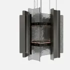 Lampadario Moderno in Vetro Fuso dal Design Elegante Made in Italy - Velis Viadurini