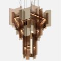 Lampadario Moderno in Vetro Fuso dal Design Elegante Made in Italy - Velis
