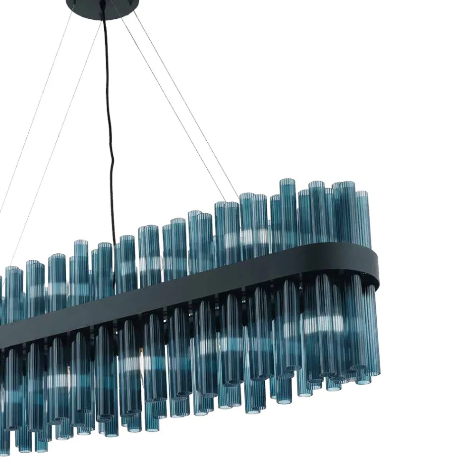Lampadario Moderno in Vetro Soffiato di Lusso Artigianale Italiano - Maesta Viadurini