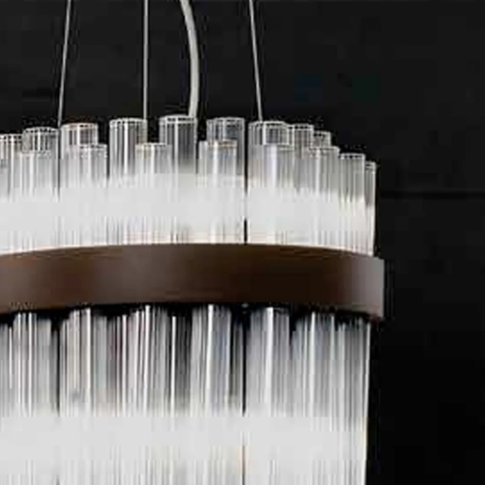 Lampadario Moderno in Vetro Soffiato di Lusso Artigianale Italiano - Maesta Viadurini
