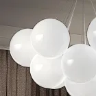 Lampadario Moderno in Vetro Veneziano Incamiciato Soffiato a Mano - Neve Viadurini