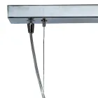 Lampadario Quattro Lumi su Barra Lineare in Vetro Soffiato Made in Italy - Soffio Viadurini