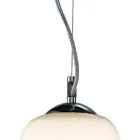 Lampadario Quattro Lumi su Barra Lineare in Vetro Soffiato Made in Italy - Soffio Viadurini