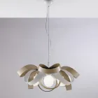Lampadario shabby chic in metallo bianco per arredare con gusto – Mare Viadurini