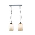 Lampadario Sospeso a Due Lumi in Vetro Soffiato a Mano Made in Italy - Soffio