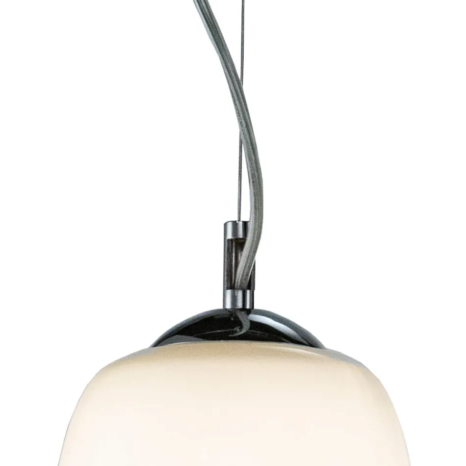 Lampadario Sospeso a Due Lumi in Vetro Soffiato a Mano Made in Italy - Soffio Viadurini