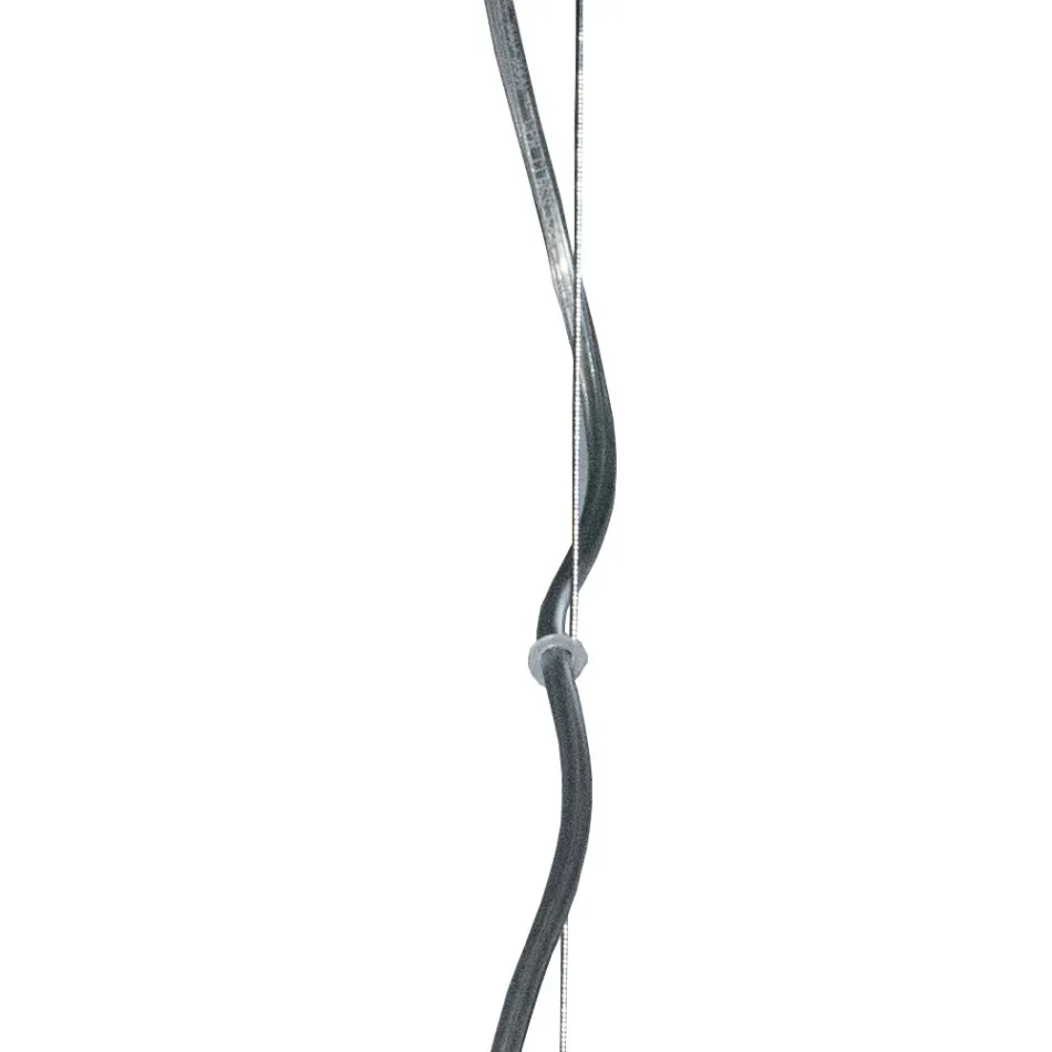 Lampadario Sospeso a Due Lumi in Vetro Soffiato a Mano Made in Italy - Soffio Viadurini