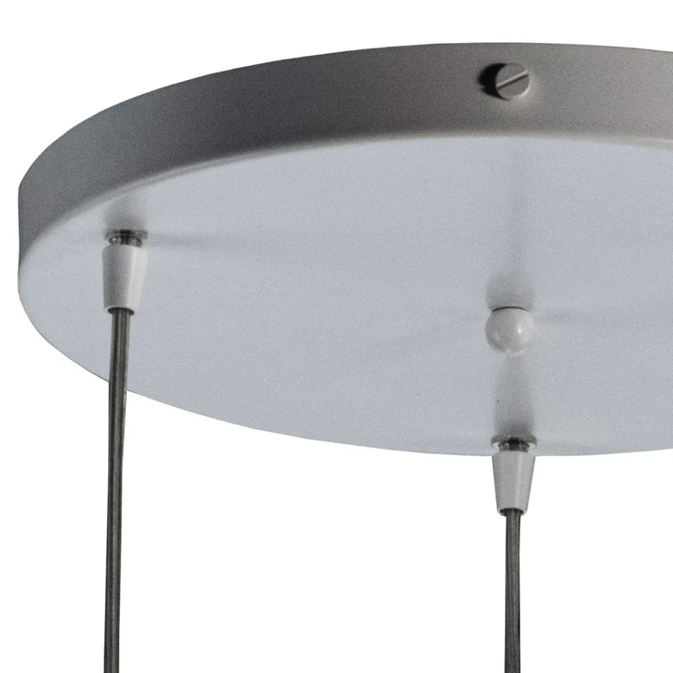 Lampadario Sospeso a Tre Cupole in Vetro Veneziano Made in Italy - Lucilla Viadurini