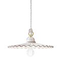 Lampadario sospeso in ceramica filo colorato Ferroluce L'Aquila 