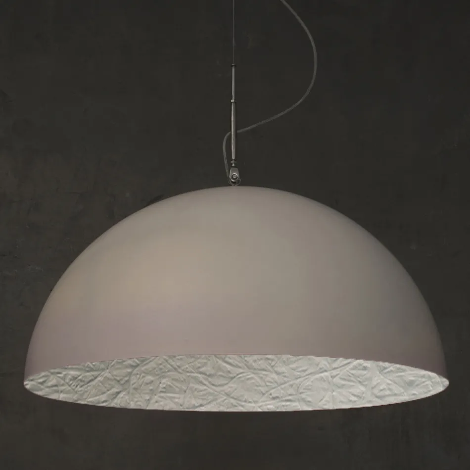Lampadario Sospeso in Laprene e Nebulite  - Mezza Luna by In-es.artdesign  Viadurini