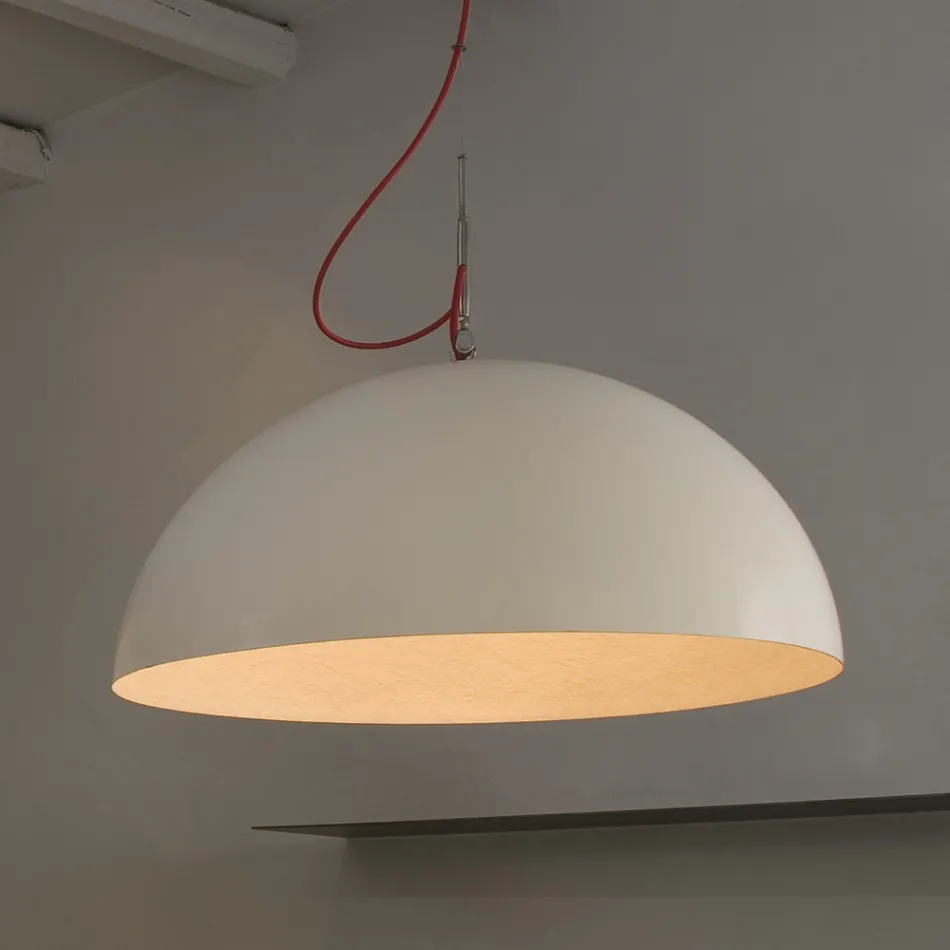Lampadario Sospeso in Laprene e Nebulite  - Mezza Luna by In-es.artdesign  Viadurini