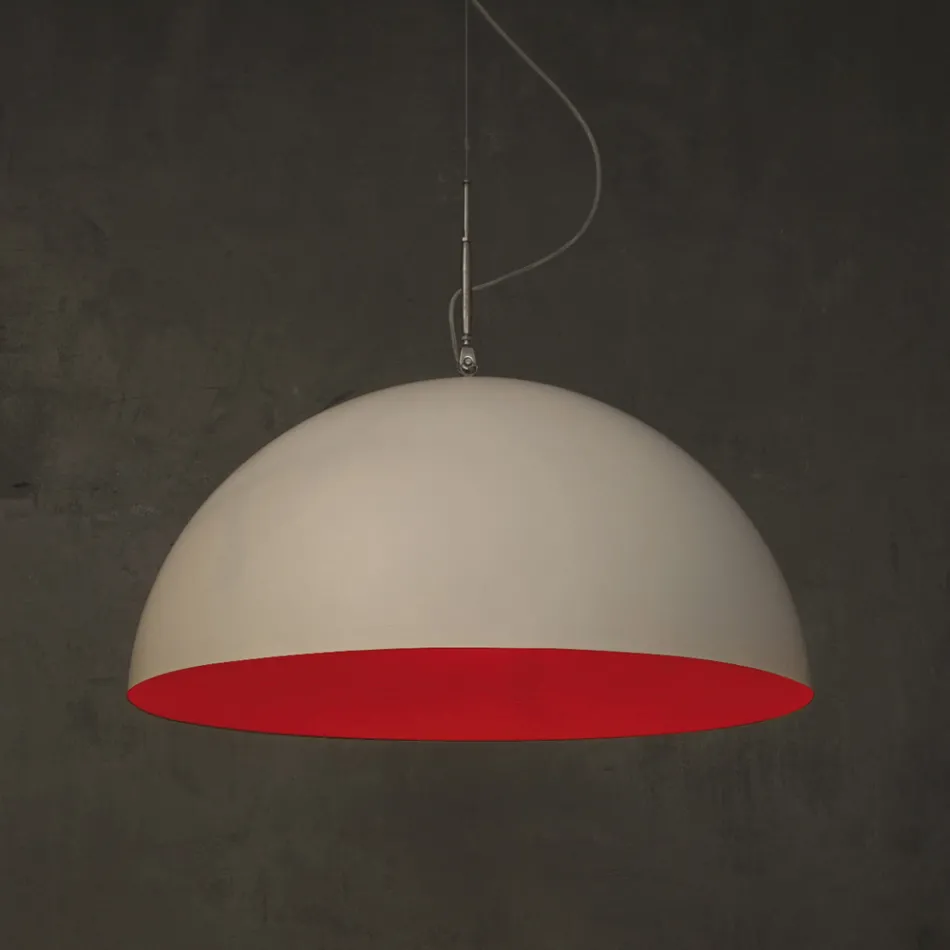 Lampadario Sospeso in Laprene e Nebulite  - Mezza Luna by In-es.artdesign  Viadurini