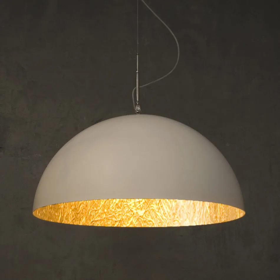 Lampadario Sospeso in Laprene e Nebulite  - Mezza Luna by In-es.artdesign  Viadurini