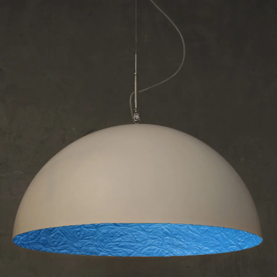 Lampadario Sospeso in Laprene e Nebulite  - Mezza Luna by In-es.artdesign  Viadurini
