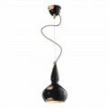 Lampadario sospeso in stile retrò in ceramica Ferroluce