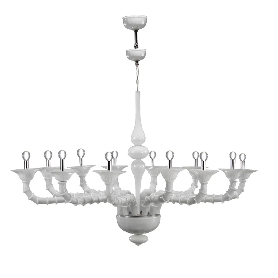 Lampadario Stile Classico in Vetro Veneziano Soffiato a Mano - Vanity Viadurini