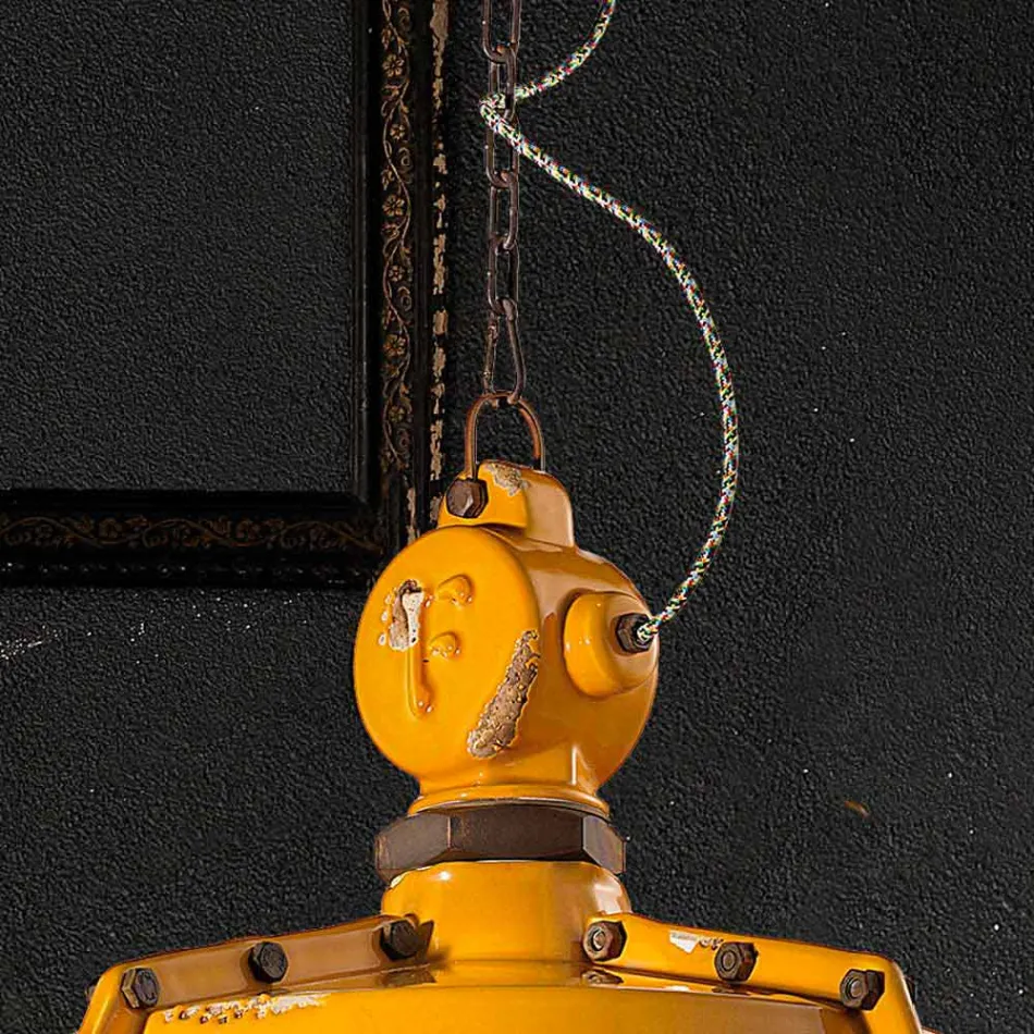 Lampadario stile industriale vintage a campana Jillian Ferroluce Viadurini