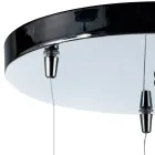 Lampadario su Base Rotonda a Tre Lumi in Vetro Incamiciato Made in Italy - Iride Viadurini