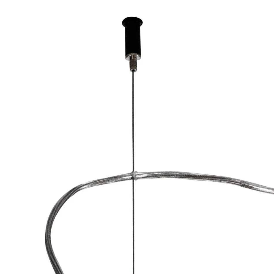 Lampadario Verticale a Tre Lumi in Vetro Incamiciato Made in Italy - Lumira Viadurini