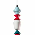 Lampadario Vintage in Ceramica Verde o Giallo Made in Italy – Ferroluce Lariat Viadurini