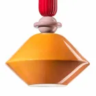 Lampadario Vintage in Ceramica Verde o Giallo Made in Italy – Ferroluce Lariat Viadurini