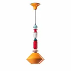 Lampadario Vintage in Ceramica Verde o Giallo Made in Italy – Ferroluce Lariat Viadurini
