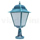 Lampioncino per Esterno in Alluminio e Vetro Sabbiato Made in Italy - Alchimista Viadurini