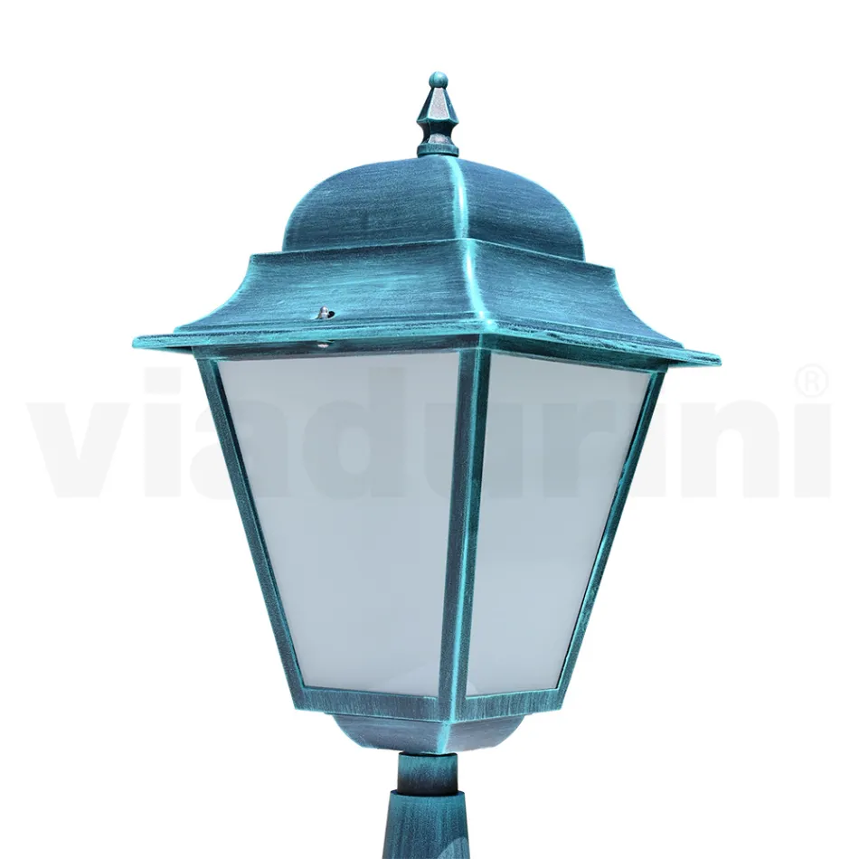 Lampioncino per Esterno in Alluminio e Vetro Sabbiato Made in Italy - Alchimista Viadurini