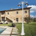 Lampione 2 Luci Stile Vintage in Alluminio e Ottone Made in Italy - Adela