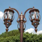 Lampione 3 Luci Stile Vintage in Alluminio Realizzato in Italia - Leona Viadurini