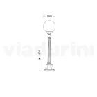 Lampione Alto 110 cm in Acrilico e Alluminio Bianco Made in Italy - Trovabianco Viadurini