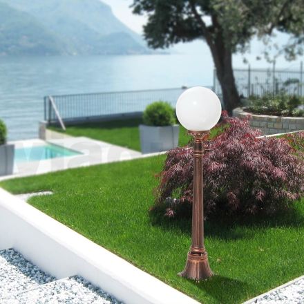 Lampione Alto 110 cm in Acrilico e Alluminio Nero Made in Italy - Trovanero Viadurini