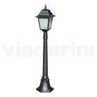 Lampione Alto 116 cm in Vetro e Alluminio Antracite Made in Italy - Scintilla Viadurini