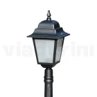 Lampione Alto 116 cm in Vetro e Alluminio Antracite Made in Italy - Scintilla Viadurini