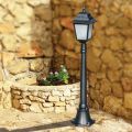 Lampione Alto 116 cm in Vetro e Alluminio Antracite Made in Italy - Scintilla