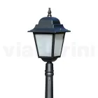 Lampione Alto 152 cm in Vetro e Alluminio Antracite Made in Italy - Scintilla Viadurini