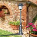 Lampione Alto 152 cm in Vetro e Alluminio Antracite Made in Italy - Scintilla