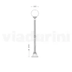 Lampione Alto 172 cm in Acrilico e Alluminio Antracite Made in Italy - Trovaantracite Viadurini