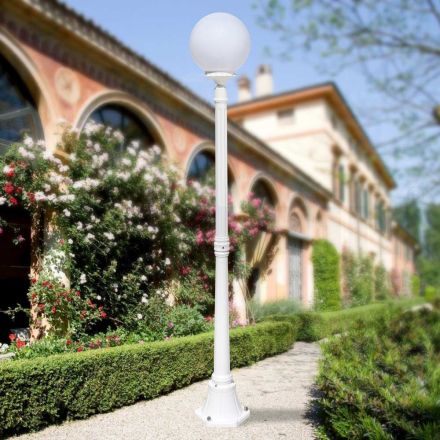Lampione Alto 172 cm in Acrilico e Alluminio Bianco Made in Italy - Trovabianco Viadurini