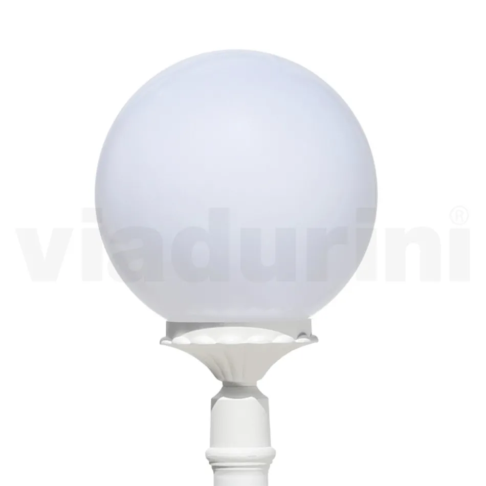 Lampione Alto 172 cm in Acrilico e Alluminio Bianco Made in Italy - Trovabianco Viadurini